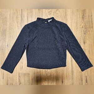 Black Textured Women's Top